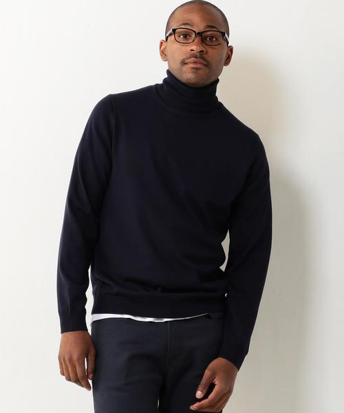 UNITED ARROWS（ユナイテッドアローズ）の「USET ハイゲージ タートルネック◆（ニット/セーター・メンズ・ロイヤルブルー/ベージュ/ブラック/ネイビー/ダークグレー・X-SMALL/LARGE/MEDIUM/SMALL/XX-LARGE/X-LARGE）」の12枚目の写真