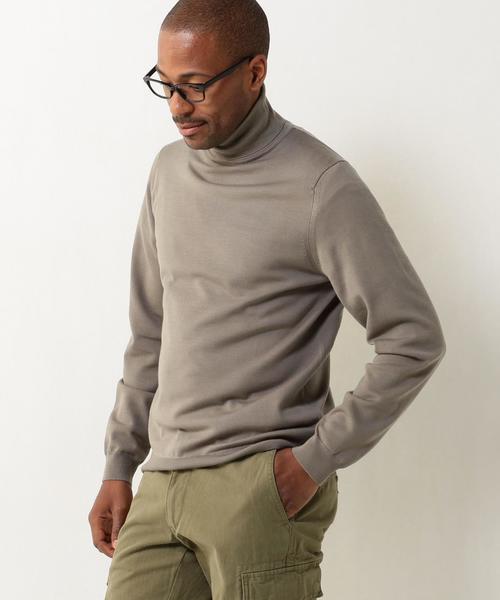 UNITED ARROWS（ユナイテッドアローズ）の「USET ハイゲージ タートルネック◆（ニット/セーター・メンズ・ロイヤルブルー/ベージュ/ブラック/ネイビー/ダークグレー・X-SMALL/LARGE/MEDIUM/SMALL/XX-LARGE/X-LARGE）」の9枚目の写真