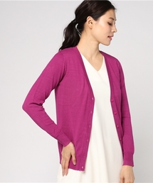 KOBE LETTUCE | おうちで洗える♪ミドル丈Vネックニットカーディガン/レディース/神戸レタス[C1053](カーディガン/ボレロ)