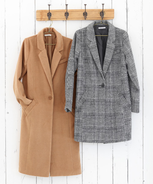 KOBE LETTUCE（コウベレタス）の「フェイクウールチェスターコート（チェスターコート・レディース・ベージュ系その他2/ブルー系その他/グレー系その他4/グレー系その他5/イエロー系その他2/ブラック系その他/グレー系その他6/ベージュ系その他/ブラック系その他2/グレー系その他/ブラック系その他3/ベージュ/ブラック/グレー/ブラウン系その他3/ブラウン系その他2/グレー系その他2/ブラウン系その他/ネイビー/キャメル/チャコールグレー/ホワイト系その他2/ホワイト系その他/ブルー系その他3/ピンク系その他2/ブルー系その他2/ピンク系その他/ブルー系その他5/ブルー系その他4/ブラウン系その他4/モカ・ONE SIZE/L/M）」の4枚目の写真