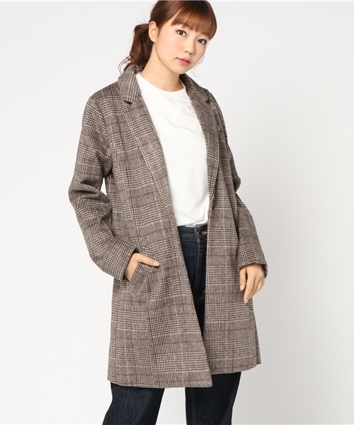 KOBE LETTUCE（コウベレタス）の「フェイクウールチェスターコート（チェスターコート・レディース・ベージュ系その他2/ブルー系その他/グレー系その他4/グレー系その他5/イエロー系その他2/ブラック系その他/グレー系その他6/ベージュ系その他/ブラック系その他2/グレー系その他/ブラック系その他3/ベージュ/ブラック/グレー/ブラウン系その他3/ブラウン系その他2/グレー系その他2/ブラウン系その他/ネイビー/キャメル/チャコールグレー/ホワイト系その他2/ホワイト系その他/ブルー系その他3/ピンク系その他2/ブルー系その他2/ピンク系その他/ブルー系その他5/ブルー系その他4/ブラウン系その他4/モカ・ONE SIZE/L/M）」の15枚目の写真