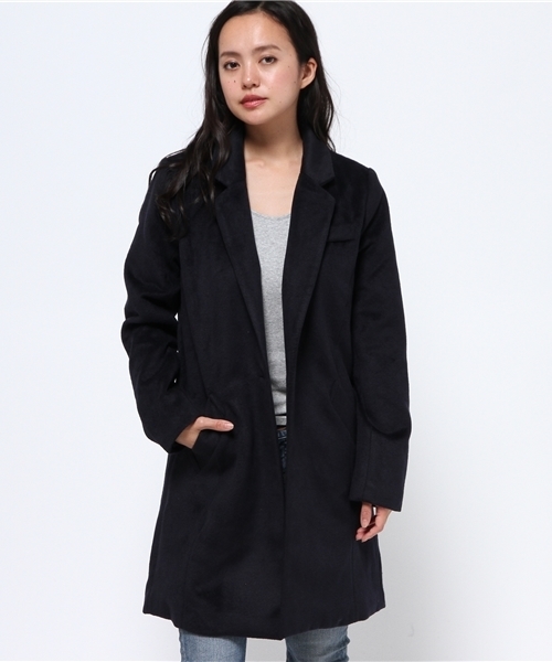 KOBE LETTUCE（コウベレタス）の「フェイクウールチェスターコート（チェスターコート・レディース・ベージュ系その他2/ブルー系その他/グレー系その他4/グレー系その他5/イエロー系その他2/ブラック系その他/グレー系その他6/ベージュ系その他/ブラック系その他2/グレー系その他/ブラック系その他3/ベージュ/ブラック/グレー/ブラウン系その他3/ブラウン系その他2/グレー系その他2/ブラウン系その他/ネイビー/キャメル/チャコールグレー/ホワイト系その他2/ホワイト系その他/ブルー系その他3/ピンク系その他2/ブルー系その他2/ピンク系その他/ブルー系その他5/ブルー系その他4/ブラウン系その他4/モカ・ONE SIZE/L/M）」の22枚目の写真