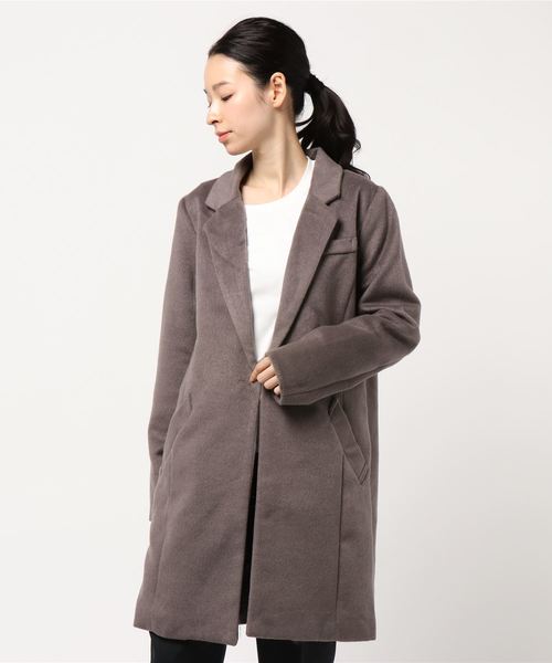 KOBE LETTUCE（コウベレタス）の「フェイクウールチェスターコート（チェスターコート・レディース・ベージュ系その他2/ブルー系その他/グレー系その他4/グレー系その他5/イエロー系その他2/ブラック系その他/グレー系その他6/ベージュ系その他/ブラック系その他2/グレー系その他/ブラック系その他3/ベージュ/ブラック/グレー/ブラウン系その他3/ブラウン系その他2/グレー系その他2/ブラウン系その他/ネイビー/キャメル/チャコールグレー/ホワイト系その他2/ホワイト系その他/ブルー系その他3/ピンク系その他2/ブルー系その他2/ピンク系その他/ブルー系その他5/ブルー系その他4/ブラウン系その他4/モカ・ONE SIZE/L/M）」の14枚目の写真