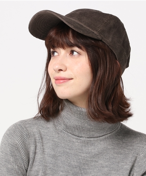 newhattan(ニューハッタン)の「NEW HATTAN コーデュロイCAP キャップ(キャップ・レディース・ダークブラウン/アイボリー/ブラック/ベージュ/ネイビー・FREE)」の3枚目の写真