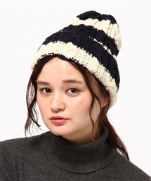 SHIPS for women | HIGHLAND2000:ケーブルボーダーニットキャップ(ニットキャップ/ビーニー)
