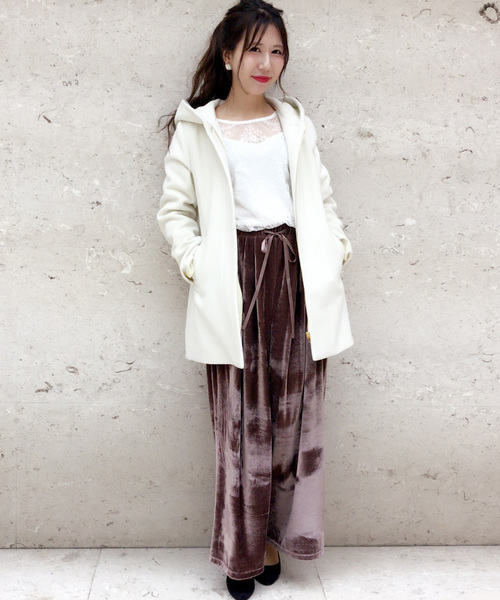 archives（アルシーヴ）の「【ZOZOTOWN限定】ミディ丈フードコート（その他アウター・レディース・オフホワイト/ライトグレー/ネイビー・MEDIUM）」の6枚目の写真