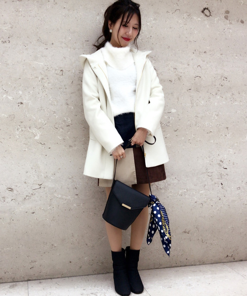 archives（アルシーヴ）の「【ZOZOTOWN限定】ミディ丈フードコート（その他アウター・レディース・オフホワイト/ライトグレー/ネイビー・MEDIUM）」の7枚目の写真