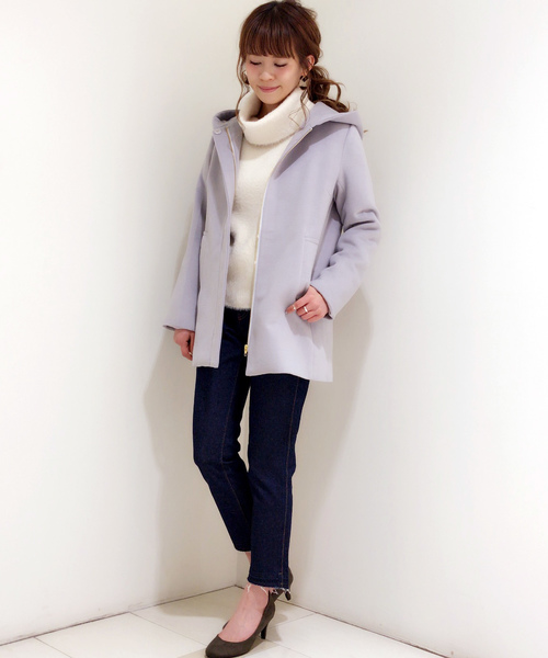 archives（アルシーヴ）の「【ZOZOTOWN限定】ミディ丈フードコート（その他アウター・レディース・オフホワイト/ライトグレー/ネイビー・MEDIUM）」の14枚目の写真