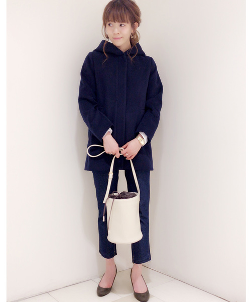 archives（アルシーヴ）の「【ZOZOTOWN限定】ミディ丈フードコート（その他アウター・レディース・オフホワイト/ライトグレー/ネイビー・MEDIUM）」の11枚目の写真