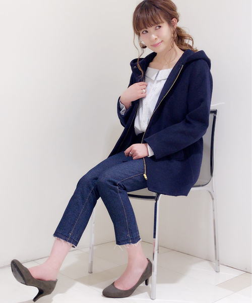 archives（アルシーヴ）の「【ZOZOTOWN限定】ミディ丈フードコート（その他アウター・レディース・オフホワイト/ライトグレー/ネイビー・MEDIUM）」の13枚目の写真