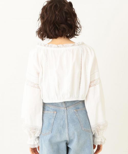Another Edition（アナザーエディション）の「レースコンビブラウス ◆（シャツ/ブラウス・レディース・オフホワイト/ケリー/レッド・フリー）」の4枚目の写真