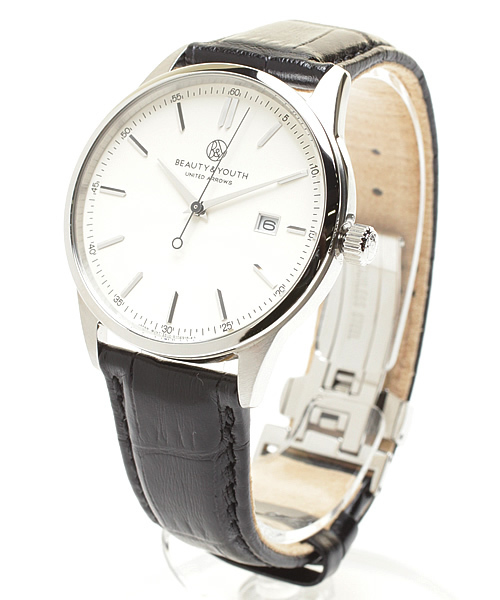 BEAUTY&YOUTH UNITED ARROWS（ビューティーアンドユースユナイテッドアローズ）の「BY プレーン レザーベルト（アナログ腕時計・メンズ・ホワイト/オフホワイト/ブラック/ネイビー・フリー）」の2枚目の写真