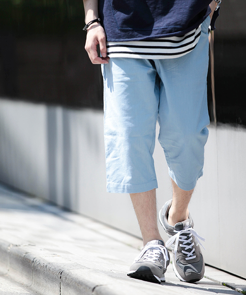 WEGO（ウィゴー）の「WEGO/エアリネンラウンジパンツ（スラックス・メンズ・ブラック/サックスブルー/カーキ/ベージュ/ネイビー/マスタード・MEDIUM/LARGE）」の6枚目の写真