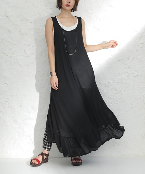 シンプルロングフレアーワンピ ワンピース Osharewalker オシャレウォーカー のファッション通販 Zozotown