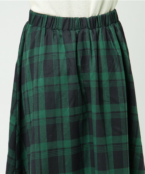 MERLOT（メルロー）の「チェック柄ダブルフリルラインスカート7191（スカート・レディース・ネイビー/レッド/グリーン・FREE）」の8枚目の写真