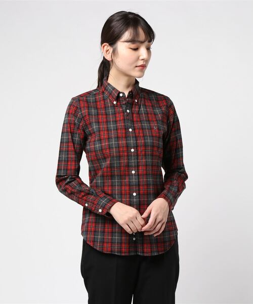 GYMPHLEX（ジムフレックス）の「[Gymphlex/ジムフレックス] ビエラ起毛チェックシャツ/ボタンダウン/ネルシャツ（シャツ/ブラウス・レディース・ブラック/ネイビー/グレー/ブラック系その他/グレー系その他/ブルー系その他/ブルー系その他2/ブルー系その他3/オレンジ/レッド/ブラウン/ベージュ/オフホワイト/ブラウン系その他/レッド系その他/ブルー系その他4/ダークブラウン/ダークネイビー/アイボリー/グレー系その他2/ブラウン系その他2・12/14）」の20枚目の写真