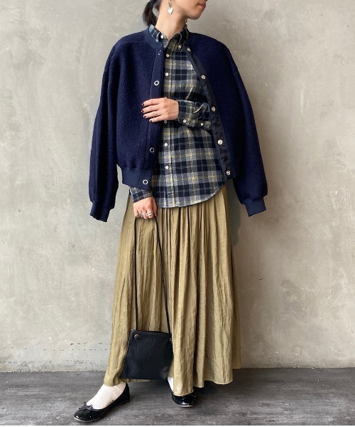 GYMPHLEX（ジムフレックス）の「[Gymphlex/ジムフレックス] ビエラ起毛チェックシャツ/ボタンダウン/ネルシャツ（シャツ/ブラウス・レディース・ブラック/ネイビー/グレー/ブラック系その他/グレー系その他/ブルー系その他/ブルー系その他2/ブルー系その他3/オレンジ/レッド/ブラウン/ベージュ/オフホワイト/ブラウン系その他/レッド系その他/ブルー系その他4/ダークブラウン/ダークネイビー/アイボリー/グレー系その他2/ブラウン系その他2・12/14）」の8枚目の写真