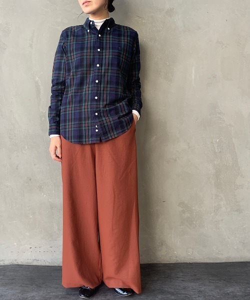 GYMPHLEX（ジムフレックス）の「[Gymphlex/ジムフレックス] ビエラ起毛チェックシャツ/ボタンダウン/ネルシャツ（シャツ/ブラウス・レディース・ブラック/ネイビー/グレー/ブラック系その他/グレー系その他/ブルー系その他/ブルー系その他2/ブルー系その他3/オレンジ/レッド/ブラウン/ベージュ/オフホワイト/ブラウン系その他/レッド系その他/ブルー系その他4/ダークブラウン/ダークネイビー/アイボリー/グレー系その他2/ブラウン系その他2・12/14）」の22枚目の写真