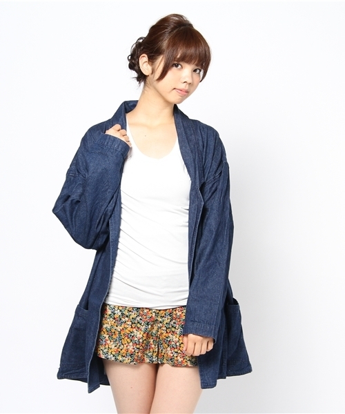 Kastane（カスタネ）の「デニムJK（テーラードジャケット・レディース・インディゴブルー/ブルー・FREE）」の11枚目の写真