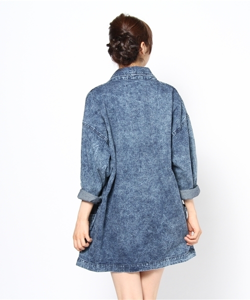 Kastane（カスタネ）の「デニムJK（テーラードジャケット・レディース・インディゴブルー/ブルー・FREE）」の4枚目の写真