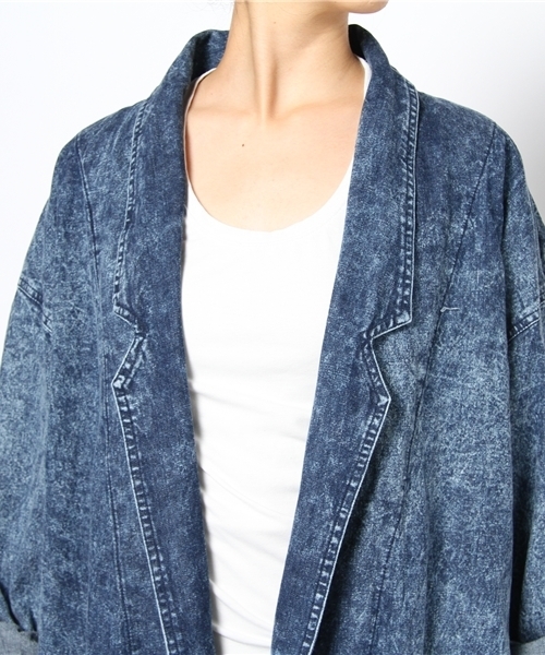 Kastane（カスタネ）の「デニムJK（テーラードジャケット・レディース・インディゴブルー/ブルー・FREE）」の7枚目の写真