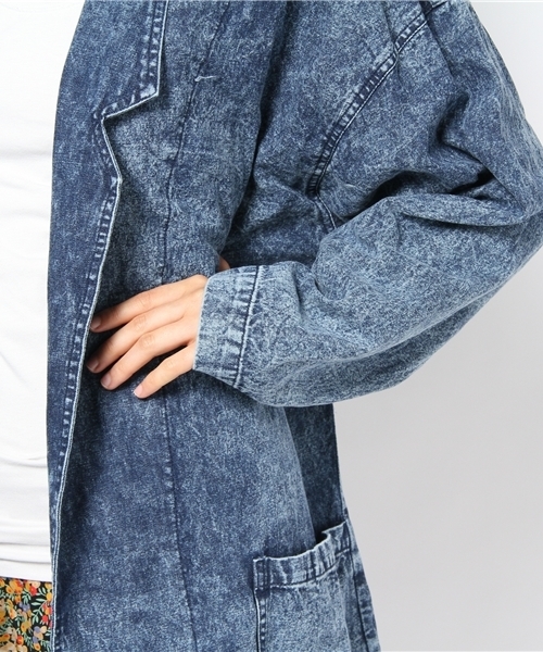 Kastane（カスタネ）の「デニムJK（テーラードジャケット・レディース・インディゴブルー/ブルー・FREE）」の12枚目の写真