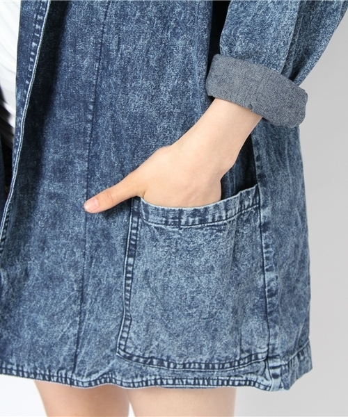 Kastane（カスタネ）の「デニムJK（テーラードジャケット・レディース・インディゴブルー/ブルー・FREE）」の8枚目の写真
