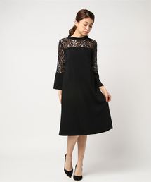 un dix cors | レース切り替えワンピース(ワンピース)