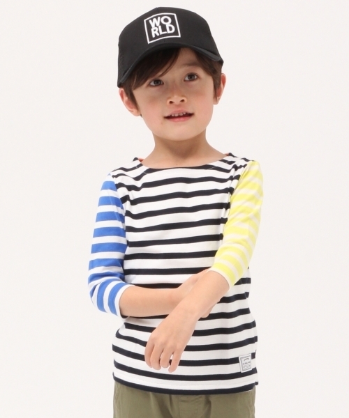 GLOBAL WORK（グローバルワーク）の「【キッズ】ボーダーT/7分袖 