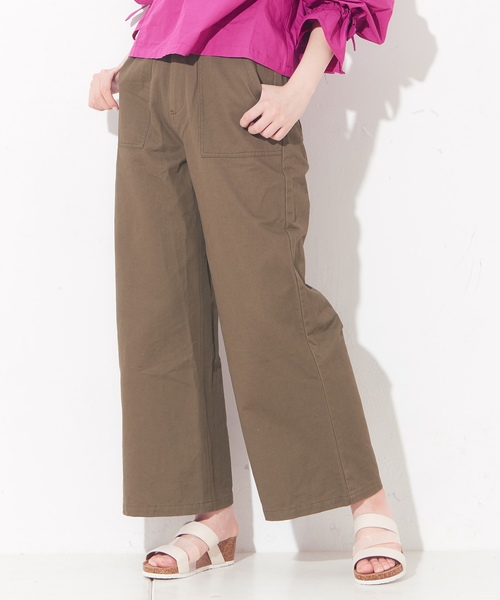 natural couture(ナチュラルクチュール)の「ベイカーパンツ(チノパンツ・レディース・ベージュ/カーキ/ネイビー・FREE)」の3枚目の写真