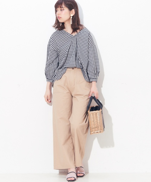 natural couture(ナチュラルクチュール)の「ベイカーパンツ(チノパンツ・レディース・ベージュ/カーキ/ネイビー・FREE)」の15枚目の写真