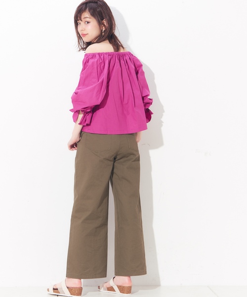 natural couture(ナチュラルクチュール)の「ベイカーパンツ(チノパンツ・レディース・ベージュ/カーキ/ネイビー・FREE)」の13枚目の写真