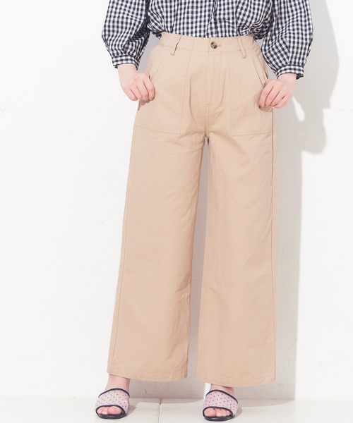 natural couture(ナチュラルクチュール)の「ベイカーパンツ(チノパンツ・レディース・ベージュ/カーキ/ネイビー・FREE)」の12枚目の写真