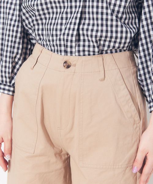 natural couture(ナチュラルクチュール)の「ベイカーパンツ(チノパンツ・レディース・ベージュ/カーキ/ネイビー・FREE)」の9枚目の写真