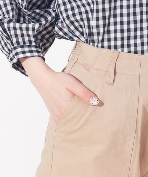 natural couture(ナチュラルクチュール)の「ベイカーパンツ(チノパンツ・レディース・ベージュ/カーキ/ネイビー・FREE)」の8枚目の写真