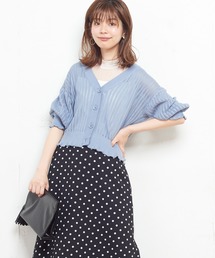 natural couture | すかし柄ショートカーディガン(カーディガン/ボレロ)