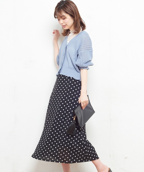 natural couture（ナチュラルクチュール）の「すかし柄ショートカーディガン（カーディガン/ボレロ・レディース・オフホワイト/ブラウン/サックスブルー/ピンク/ブラック・FREE）」の13枚目の写真