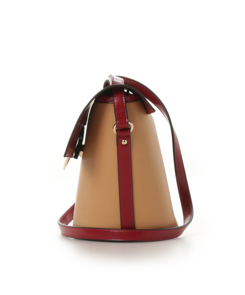 & chouette（アンドシュエット）の「バケツ型バイカラーショルダーバッグ（ショルダーバッグ・レディース・ワインレッド/ダークグリーン/ネイビー/ブラウン/ブラック・FREE）」の6枚目の写真