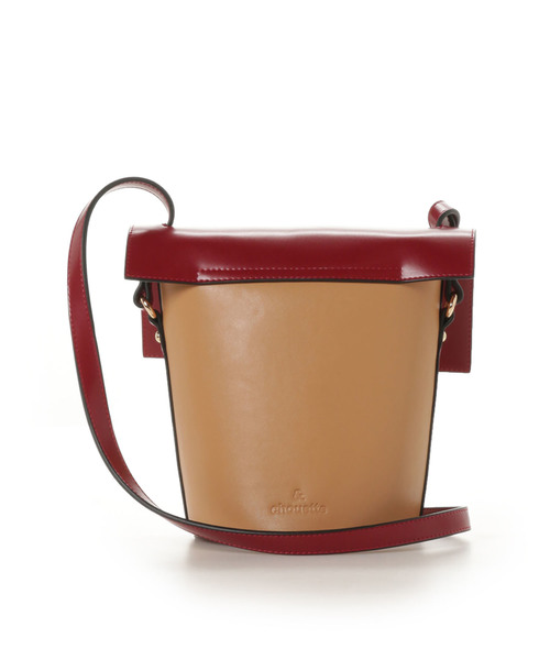 & chouette（アンドシュエット）の「バケツ型バイカラーショルダーバッグ（ショルダーバッグ・レディース・ワインレッド/ダークグリーン/ネイビー/ブラウン/ブラック・FREE）」の7枚目の写真