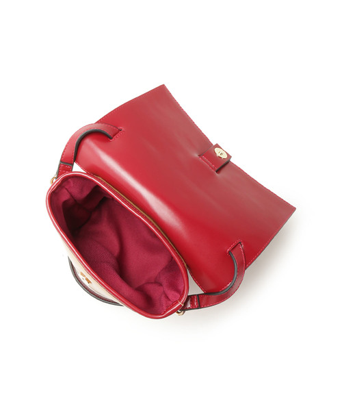 & chouette（アンドシュエット）の「バケツ型バイカラーショルダーバッグ（ショルダーバッグ・レディース・ワインレッド/ダークグリーン/ネイビー/ブラウン/ブラック・FREE）」の8枚目の写真