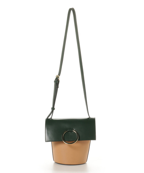 & chouette（アンドシュエット）の「バケツ型バイカラーショルダーバッグ（ショルダーバッグ・レディース・ワインレッド/ダークグリーン/ネイビー/ブラウン/ブラック・FREE）」の12枚目の写真