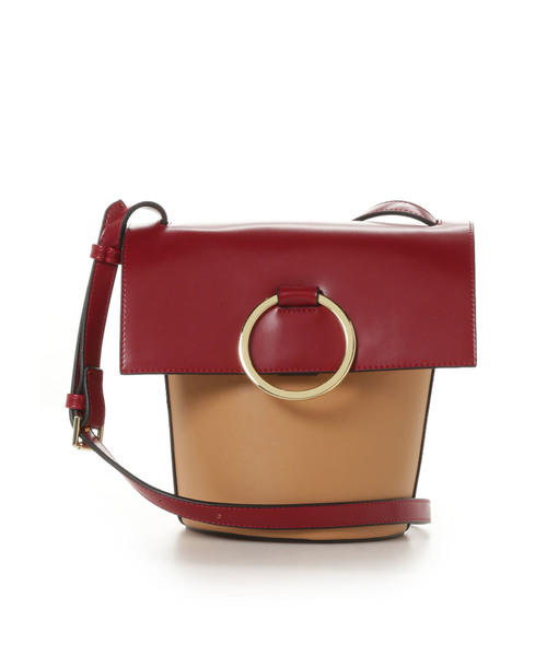 & chouette（アンドシュエット）の「バケツ型バイカラーショルダーバッグ（ショルダーバッグ・レディース・ワインレッド/ダークグリーン/ネイビー/ブラウン/ブラック・FREE）」の13枚目の写真