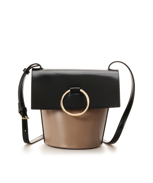 & chouette（アンドシュエット）の「バケツ型バイカラーショルダーバッグ（ショルダーバッグ・レディース・ワインレッド/ダークグリーン/ネイビー/ブラウン/ブラック・FREE）」の2枚目の写真