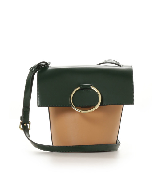 & chouette（アンドシュエット）の「バケツ型バイカラーショルダーバッグ（ショルダーバッグ・レディース・ワインレッド/ダークグリーン/ネイビー/ブラウン/ブラック・FREE）」の16枚目の写真