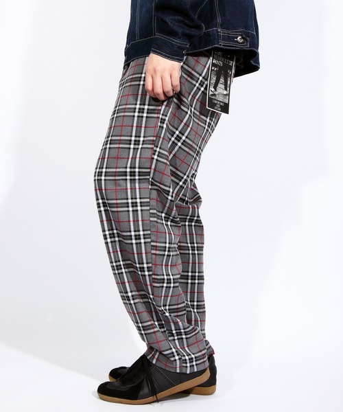 ８(eight)（エイト）の「チェック ワイドパンツ チノパン シェフパンツ（チノパンツ・メンズ・ネイビー/ブラウン/グレー・MEDIUM/LARGE）」の10枚目の写真