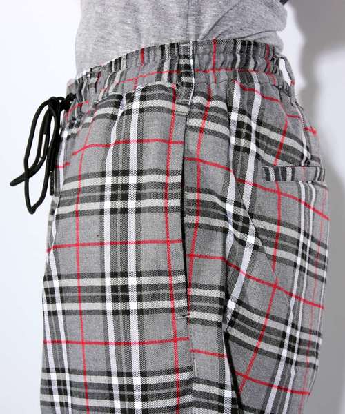 ８(eight)（エイト）の「チェック ワイドパンツ チノパン シェフパンツ（チノパンツ・メンズ・ネイビー/ブラウン/グレー・MEDIUM/LARGE）」の15枚目の写真