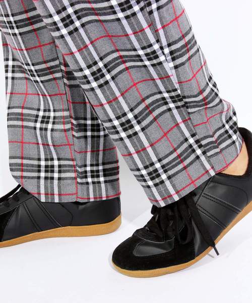 ８(eight)（エイト）の「チェック ワイドパンツ チノパン シェフパンツ（チノパンツ・メンズ・ネイビー/ブラウン/グレー・MEDIUM/LARGE）」の18枚目の写真