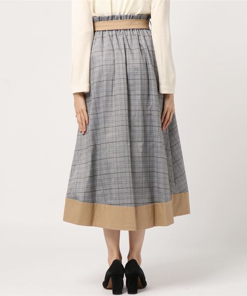 archives（アルシーヴ）の「異素材切替トレンチスカート（スカート・レディース・ブラック/ベージュ/モカ・MEDIUM）」の4枚目の写真