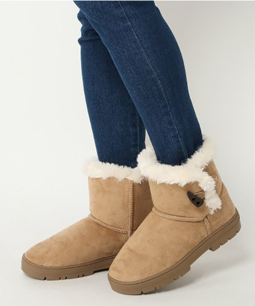 VENCEEXCHANGE（ヴァンスエクスチェンジ）の「トグルムートンブーツ（ブーツ・レディース・ブラック/ベージュ/グレー・M/L）」の6枚目の写真