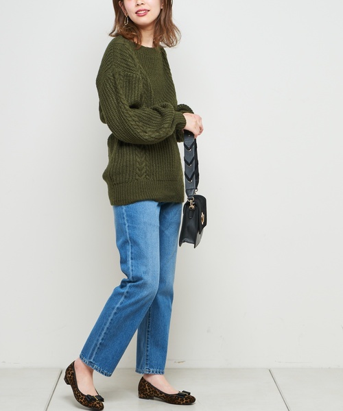 natural couture（ナチュラルクチュール）の「ハイウエストストレートデニム（デニムパンツ・レディース・インディゴブルー/ブルー・SMALL/MEDIUM）」の13枚目の写真